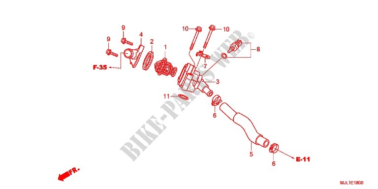 THERMOSTAT für Honda NC 750 S Dual Clutch Transmission, E pakage 2014