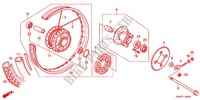 HINTERRAD (RAYON/FREIN A TAMBOUR) für Honda WAVE 110 Front brake disc, Electric start 2011