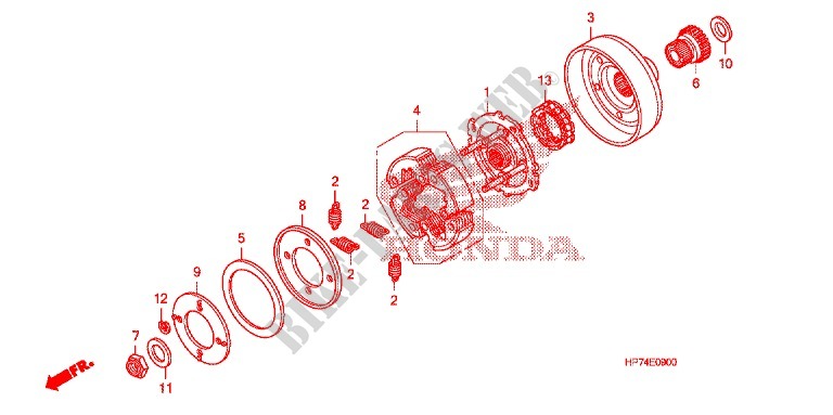 ANLASSERKUPPLUNG  für Honda FOURTRAX 420 RANCHER 4X4 AT 2011