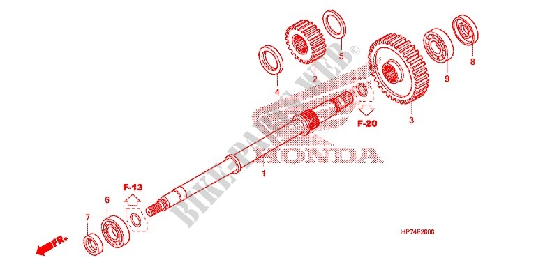 ANTRIEBSWELLE für Honda FOURTRAX 420 RANCHER 4X4 AT 2011