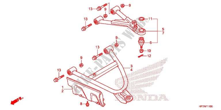 ARM, VORNE für Honda FOURTRAX 420 RANCHER 4X4 AT PS 2013