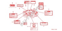 WARNETIKETT(1) für Honda FOURTRAX 450 FOREMAN 4X4 Electric Shift 2004