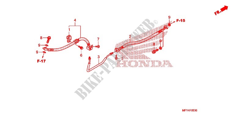 BREMSLEITUNG für Honda VT 1300 STATELINE 2011