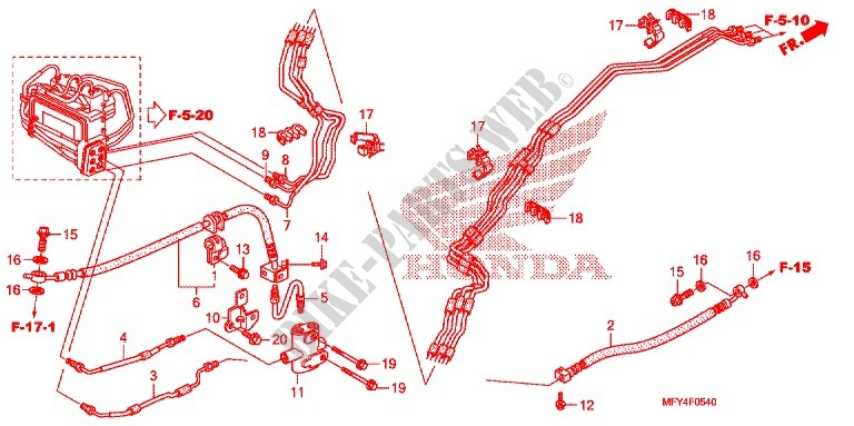 BREMSLEITUNG für Honda VT 1300 INTERSTATE ABS 2011