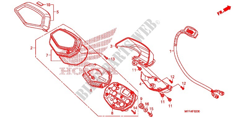 KOMBIINSTRUMENT für Honda VT 1300 C FURY 2012