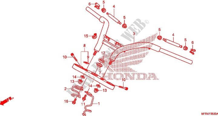 ROHRGRIFF/OBERE BRUECKE (2) für Honda VT 1300 C FURY 2012