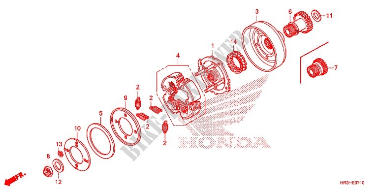 ANLASSERKUPPLUNG  für Honda FOURTRAX 420 RANCHER 4X4 DCT EPS 2017