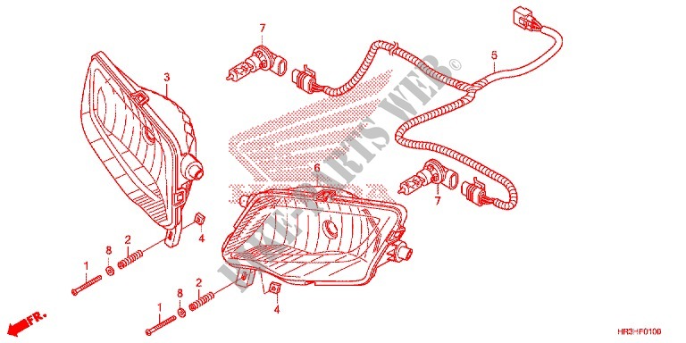 SCHEINWERFER für Honda FOURTRAX 420 RANCHER 4X4 DCT EPS 2017
