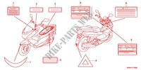 WARNETIKETT(1) für Honda PCX 125 SPECIAL EDITION WHITE 2013