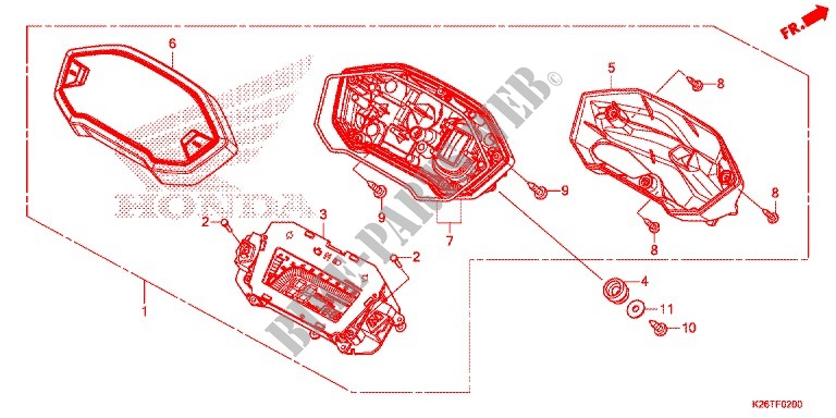 KOMBIINSTRUMENT für Honda GROM 125 SF 2017
