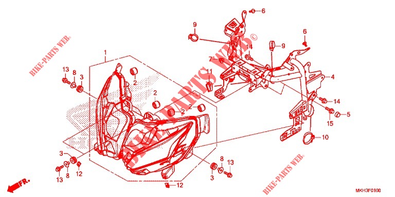 SCHEINWERFER für Honda X ADV 750 2018