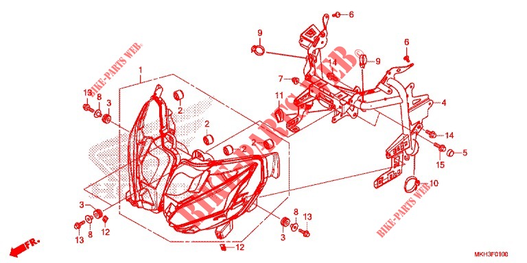 SCHEINWERFER für Honda X ADV 750 L 2018