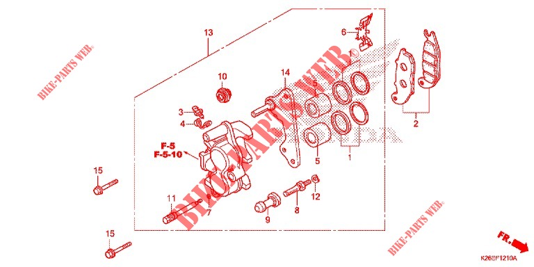 VORDERRAD BREMSSATTEL für Honda MSX 125 2018