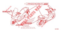EMBLEM/STREIFEN für Honda FORZA 300 ABS TOP BOX 2ED 2020