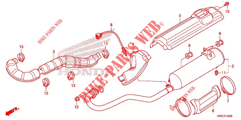 ABGAS SCHALLDAEMPFER   für Honda FOURTRAX 420 RANCHER 4X4 Manual Shift 2019