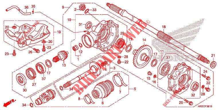 ENDANTRIEB, HINTEN  für Honda FOURTRAX 420 RANCHER 4X4 Manual Shift 2019