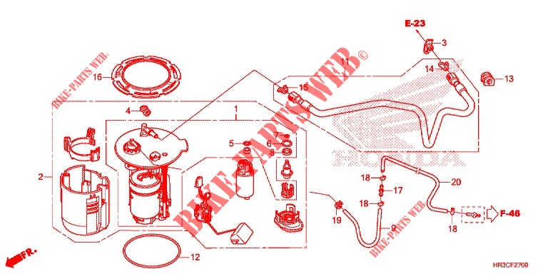 KRAFTSTOFFPUMPE  für Honda FOURTRAX 420 RANCHER 4X4 Manual Shift 2019