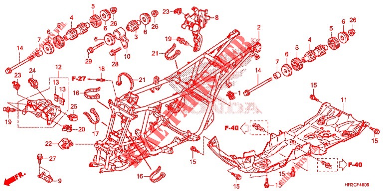 RAHMENKOERPER   für Honda FOURTRAX 420 RANCHER 4X4 Manual Shift 2019