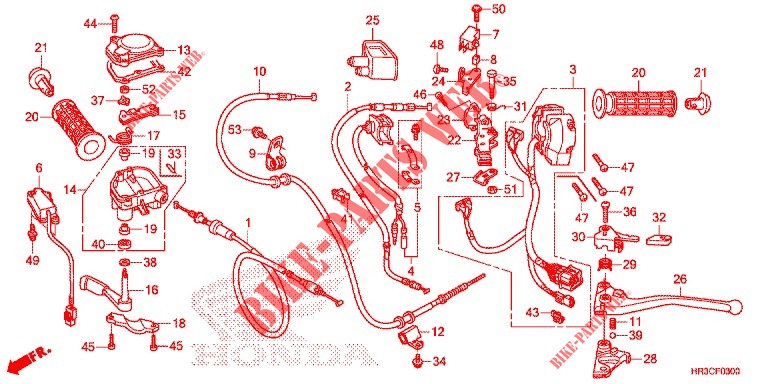 SCHALTER/KABEL  für Honda FOURTRAX 420 RANCHER 4X4 Manual Shift 2019