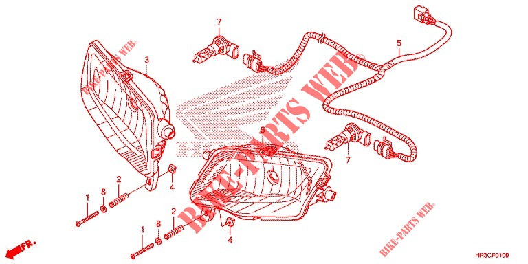 SCHEINWERFER  für Honda FOURTRAX 420 RANCHER 4X4 Manual Shift 2019