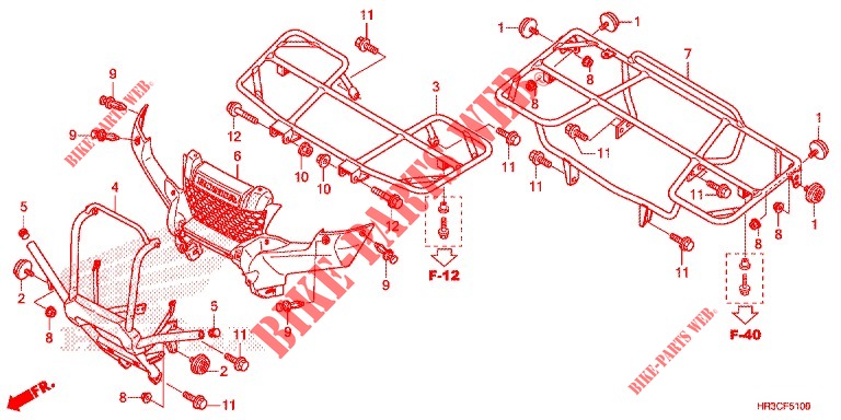 TRAEGER  für Honda FOURTRAX 420 RANCHER 4X4 Manual Shift 2019