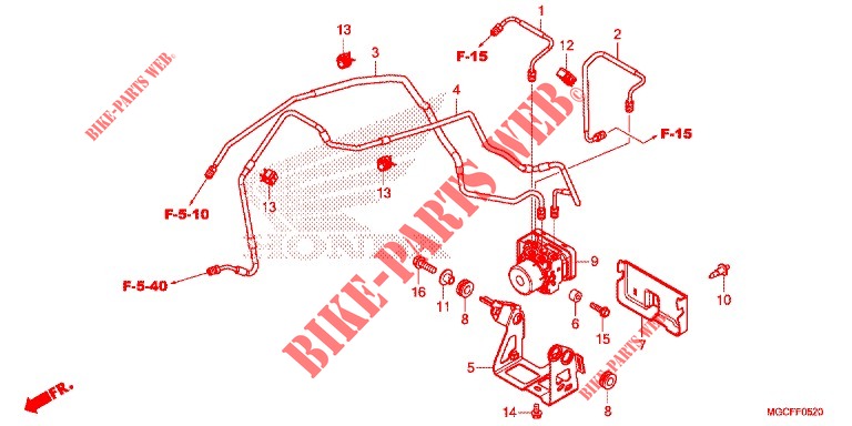 ABS MODULATOR  BREMSSCHLAUCH  für Honda CB 1100 EX 2019