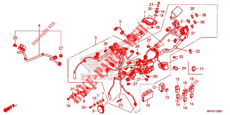 KABELBAUM/BATTERIE für Honda CBR 650 R 35KW 2020