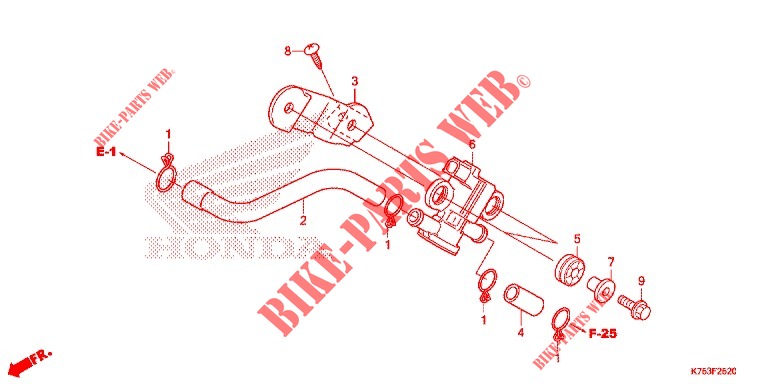 LUFTEINBLASMAGNETVENTIL für Honda CBR 300 R ABS 2017