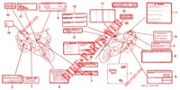 WARNETIKETT für Honda CBR 919 RR FIREBLADE 1997