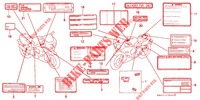 WARNETIKETT für Honda CBR 919 RR FIREBLADE 1997
