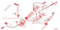 PEDAL/STUFE für Honda WAVE 125, Front disk, Rear brake disk 2018 2020
