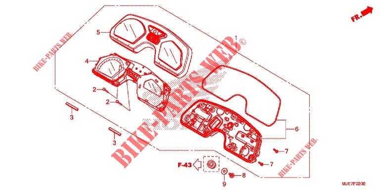 KOMBIINSTRUMENT für Honda CBR 650 F 2018